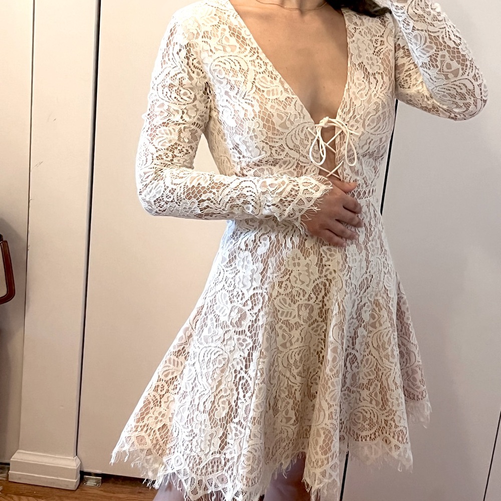 White lace dress (bridal)